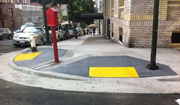 Design and post-installation inspection of ADA curb ramps.
